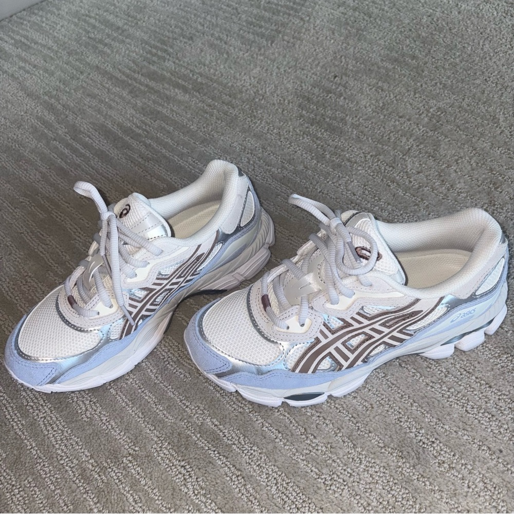 ASICS White and Gray Athletic Shoes